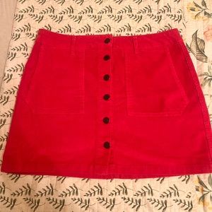 Wild Fable Fuschia Corduroy Skirt Size 16